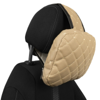 Регулируема възглавница за подглавник от еко кожа, бежов ромб 