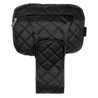 Регулируема възглавница за подглавник от еко кожа, черен ромб 