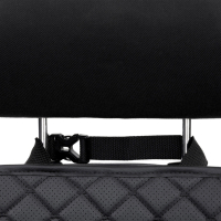 Подложка под детско столче от еко кожа, черен ромб