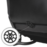 Подложка под детско столче от еко кожа, черен ромб